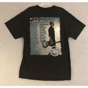 Luke Bryan‎ "Kill the Lights" 2017 Concert Tour T Shirt Mens Medium Black